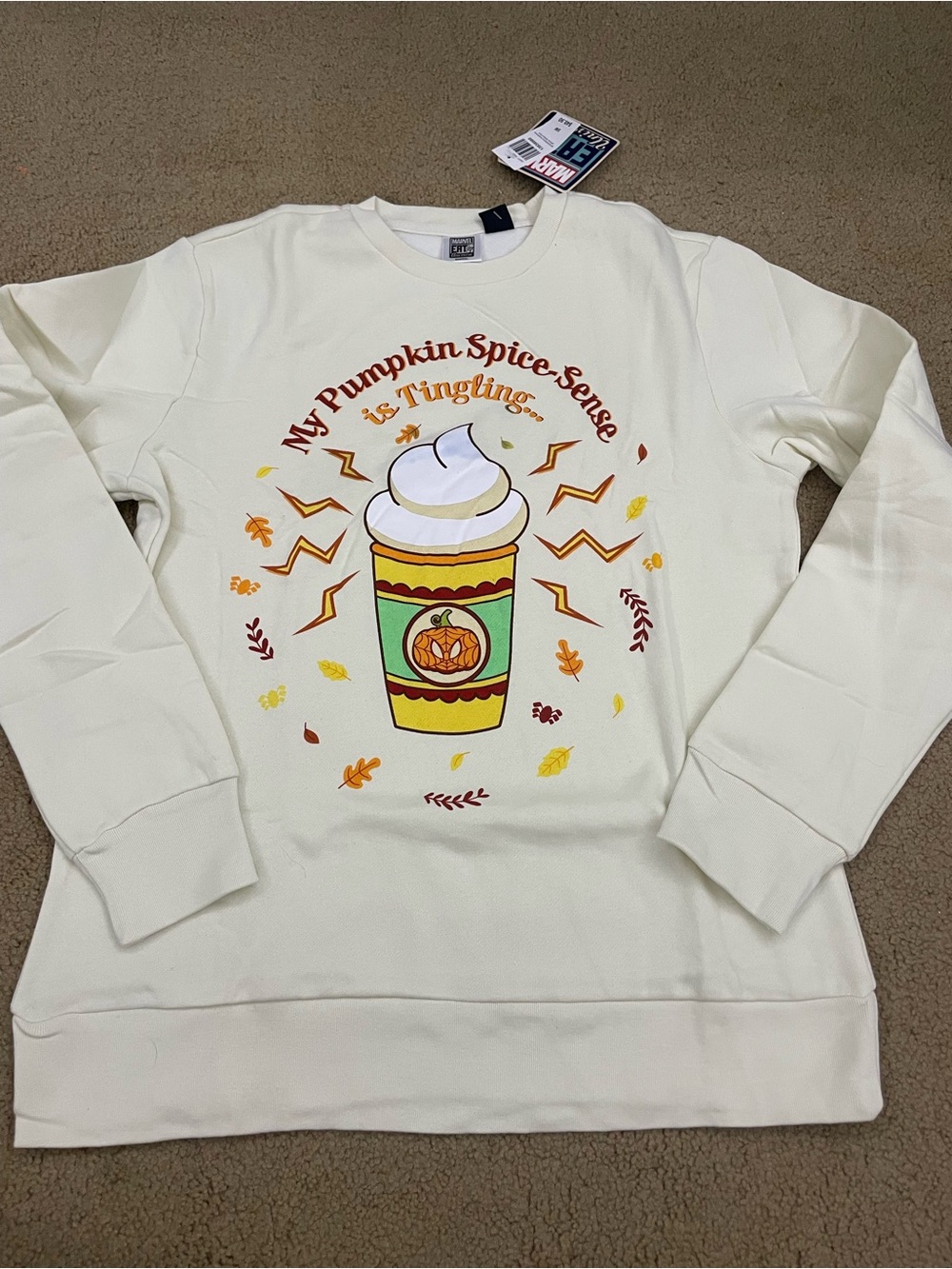 Marvel spiderman Pumpkin Spice Graphic oversized Crewneck Sweatshirt